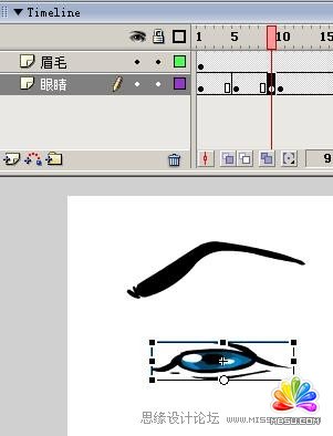 Flash制作卡通人物眨眼动画的方法,PS教程,思缘教程网