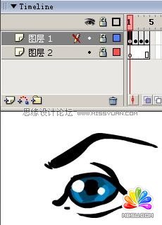 Flash制作卡通人物眨眼动画的方法,PS教程,思缘教程网